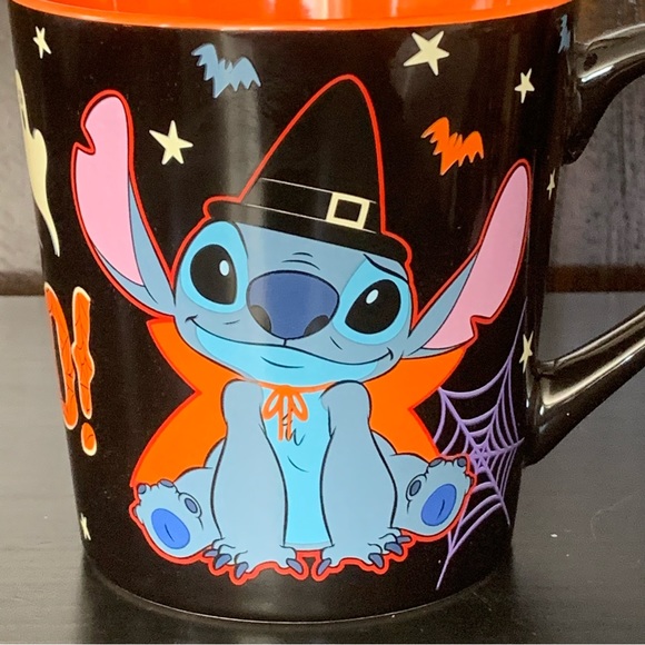 Boo! Stitch Vampire & Witch Ceramic Halloween Mug - Stars Bats Spider Webs Ghost - Picture 4 of 9